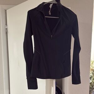 Black Women's Zip-Up Top